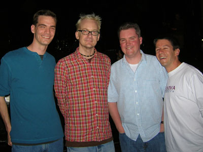 Todd, Fountains of Wayne lead singer Chris Collingwood, me, and Jeff