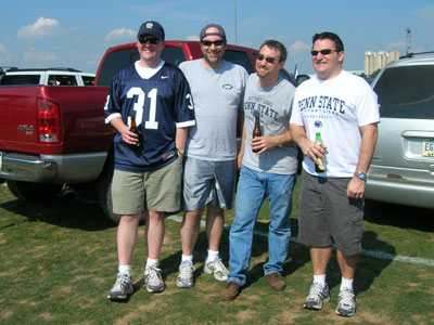 Tailgating: Me, Brian, Marc, and Steve