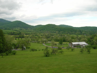 View from Ridgecrest Motel at Graves' Mountain Lodge