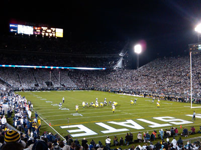 PSU 41, Michigan 31 at Beaver Stadium